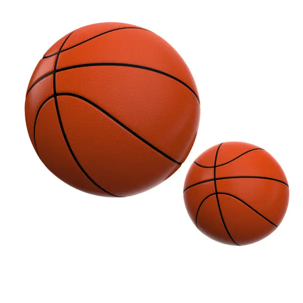 Баскетбольный Мяч Изолирован Заднем Плане Рендеринг Иллюстрация — стоковое фото