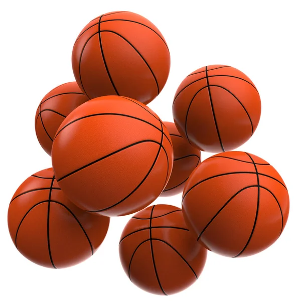 Basketbol Topları Arka Planda Izole Görüntüleme Illüstrasyon — Stok fotoğraf