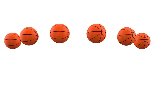 Basketball Balls Isolated Background Rendering Illustration — Stock Photo, Image