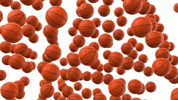 Μπάλες Μπάσκετ Απομονωμένες Στο Παρασκήνιο Render Εικονογράφηση — Φωτογραφία Αρχείου