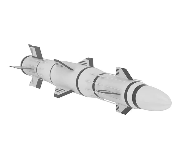 Render Missile White Background — Stock Photo, Image
