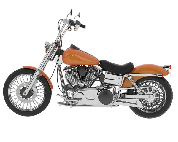 Motosiklet görüntüsü beyaz arka planda izole edildi