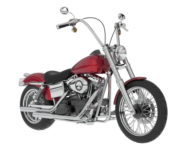 Motosiklet görüntüsü beyaz arka planda izole edildi