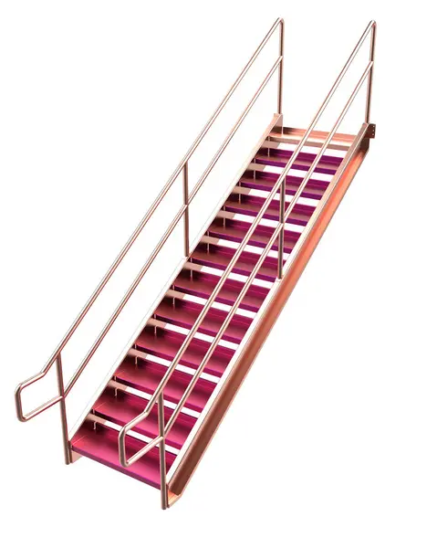 Arka planda izole edilmiş merdivenler, resimlendirilmiş 3D