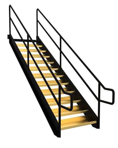 Lépcsők Elszigetelt Háttér Kiolvasztott Illusztráció — Stock Fotó