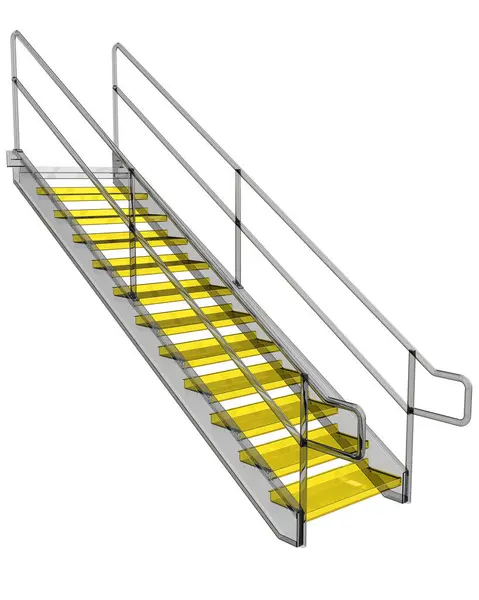 Escaleras Aisladas Sobre Fondo Ilustración — Foto de Stock