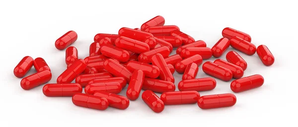 Pills Isolated White Background Rendering Illustration — Stock Photo, Image