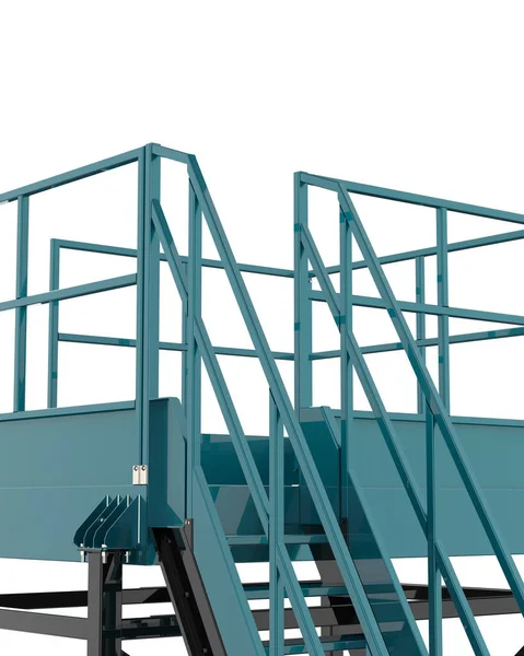 バックグラウンドで孤立した産業プラットフォーム 3Dレンダリング イラスト — ストック写真