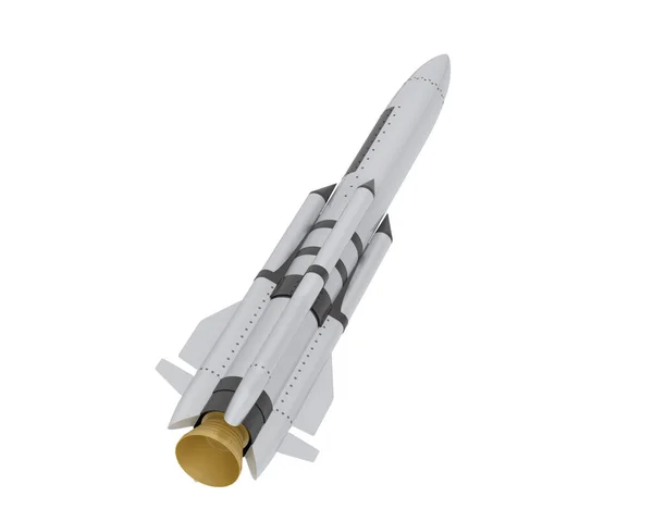 Cohete Militar Aislado Blanco — Foto de Stock