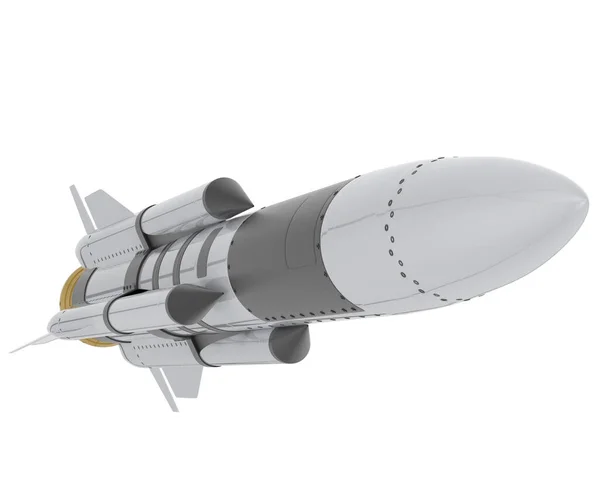 Militärische Rakete Isoliert Auf Weiß — Stockfoto