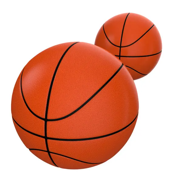 Basketballball Isoliert Auf Dem Hintergrund Rendering Illustration — Stockfoto