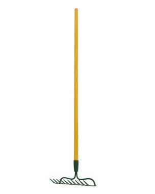 Beyaz arkaplanda süpürge