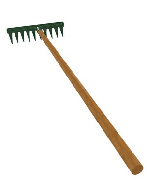 Beyaz arka plan üzerinde izole tahta kürek