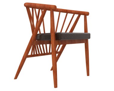 Beyaz arkaplanda izole edilmiş sandalye