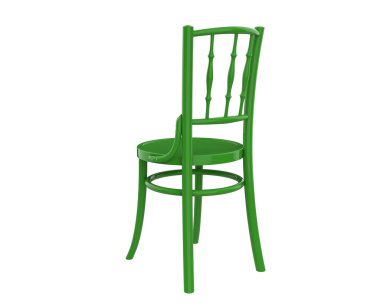 Beyaz arkaplanda izole edilmiş sandalye