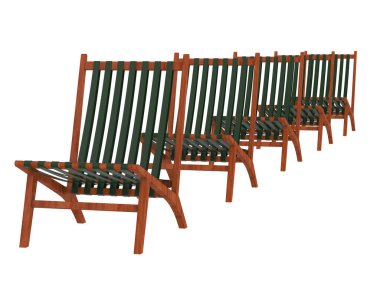 Beyaz arkaplanda boş sandalyeler 