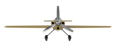 Beyaz zemin üzerinde izole edilmiş 3D Xtreme Air Sbach 342. İki koltuklu akrobatik ve tek kanatlı uçaklar 