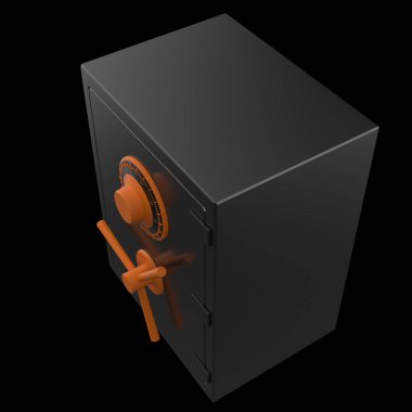 Kare kasa arka planda izole edilmiş. 3d görüntüleme - illüstrasyon