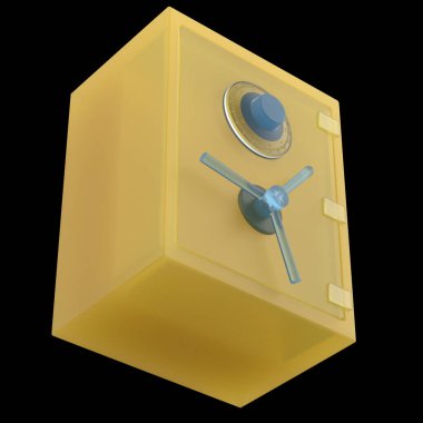 Kare kasa arka planda izole edilmiş. 3d görüntüleme - illüstrasyon