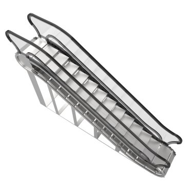 Arka planda tek yürüyen merdiven var. 3d görüntüleme - illüstrasyon