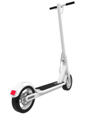 Modern scooter beyaz arkaplanda izole edildi