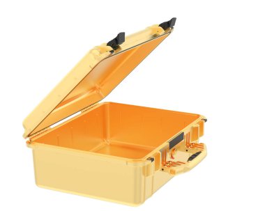 Bavul arka planda izole edildi. 3d görüntüleme - illüstrasyon