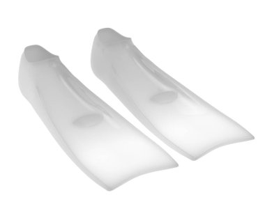 Yüzme yüzgeçleri arka planda izole. 3d görüntüleme - illüstrasyon