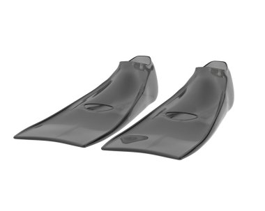 Yüzme yüzgeçleri arka planda izole. 3d görüntüleme - illüstrasyon