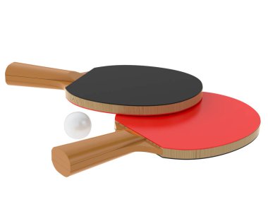 Tenis raketleri ve beyaz toplar. 