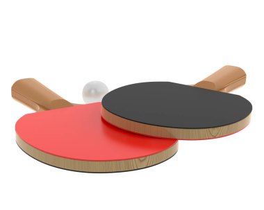 Tenis raketleri ve beyaz toplar. 