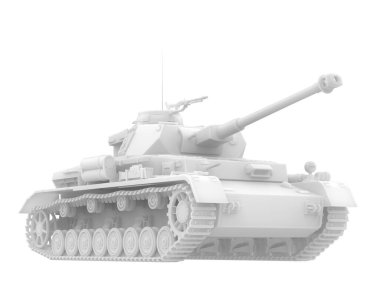 Tank arka planda izole edildi. 3d oluşturma