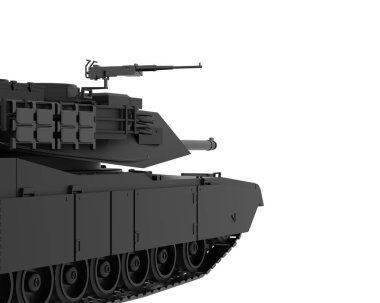 Tank arka planda izole edildi. 3d oluşturma