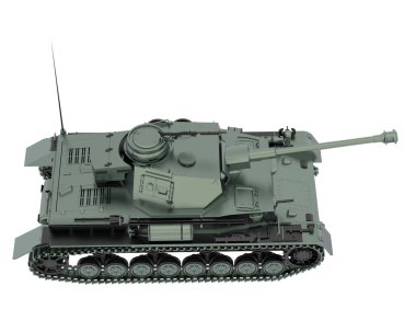 Tank arka planda izole edildi. 3d oluşturma