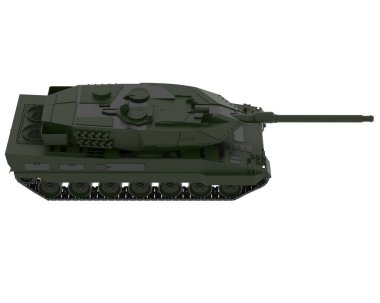 Tank arka planda izole edildi. 3d oluşturma