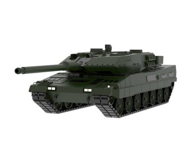 Tank arka planda izole edildi. 3d oluşturma