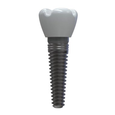 Karikatür dişi arka planda izole edilmiş. 3d görüntüleme, illüstrasyon