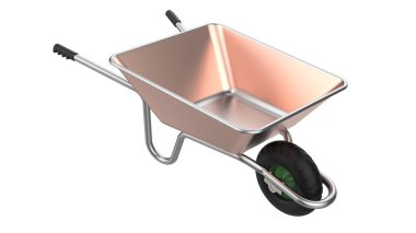 El arabası arka planda izole edilmiş. 3d oluşturma