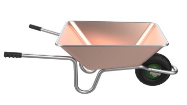 El arabası arka planda izole edilmiş. 3d oluşturma