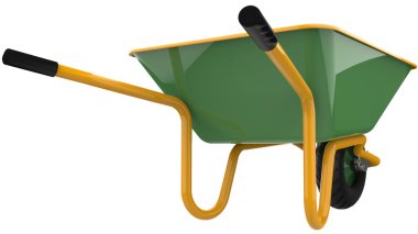 El arabası arka planda izole edilmiş. 3d oluşturma