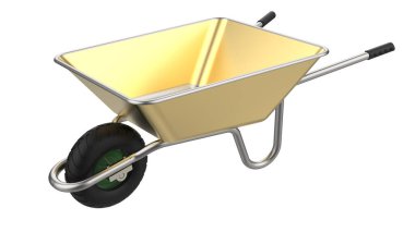 El arabası arka planda izole edilmiş. 3d oluşturma