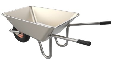 El arabası arka planda izole edilmiş. 3d oluşturma