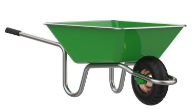 El arabası arka planda izole edilmiş. 3d oluşturma