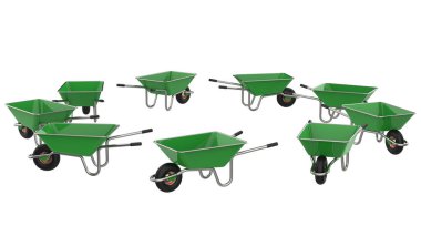 El arabası arka planda izole edilmiş. 3d oluşturma