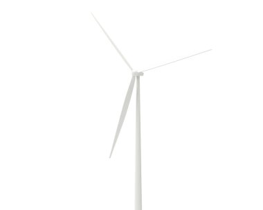 Yel değirmeni beyaz arka planda izole edilmiş. 3d görüntüleme - illüstrasyon