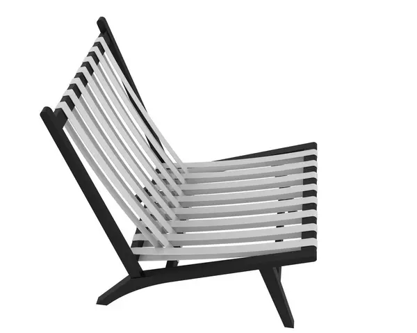 Krzesło Ogrodowe Białym Tle — Zdjęcie stockowe