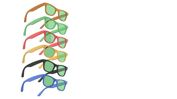 白い背景に隔離されたメガネ 3Dレンダリング イラスト — ストック写真