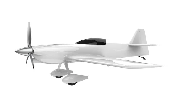 Xtremeair Sbach 342在白色背景下分离的3D图解 双座特技飞行和旅游单翼飞机 — 图库照片