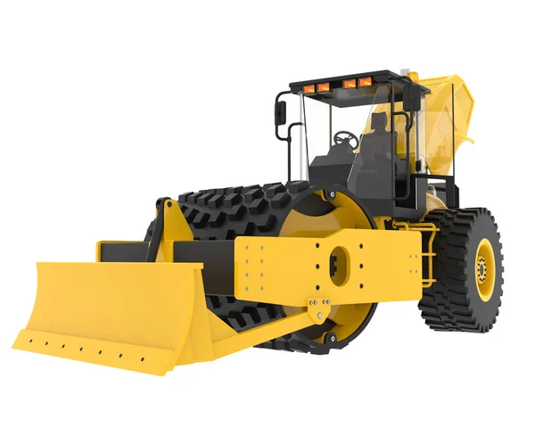 Road Roller White Background — 스톡 사진