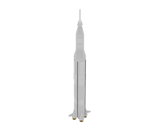 Rocket Illustration White Background — Stock Photo, Image