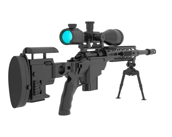 Современный Снайперский Пистолет Белом Фоне — стоковое фото